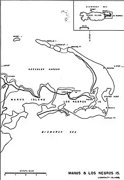 Map of Manus and Los Negros