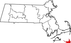 State map highlighting Nantucket County