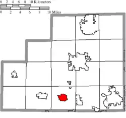 Location of Westfield Center in Medina County