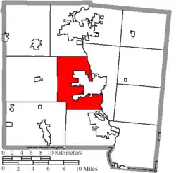 Location of Concord Township in Miami County
