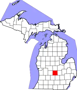 State map highlighting Clinton County