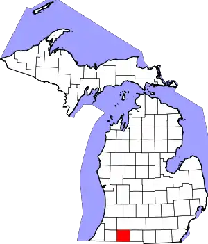 State map highlighting St. Joseph County