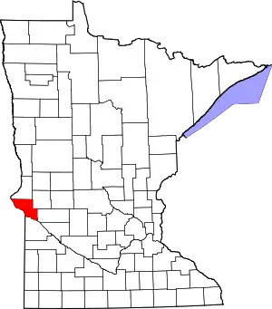 Map of Minnesota highlighting Big Stone County