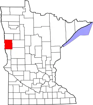 Map of Minnesota highlighting Clay County
