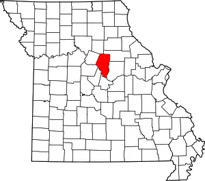 A state map highlighting Boone County in the middle part of the state.