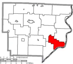 Location of Lee Township in Monroe County