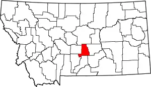 State map highlighting Golden Valley County