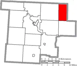 Location of Manchester Township in Morgan County