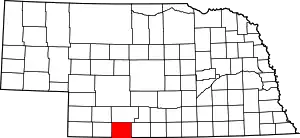 State map highlighting Red Willow County