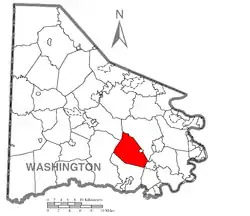 Location of North Bethlehem Township in Washington County, Pennsylvania
