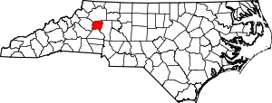 State map highlighting Alexander County