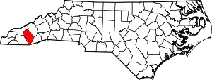 State map highlighting Jackson County