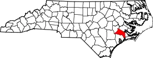 State map highlighting Jones County