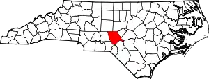 State map highlighting Moore County