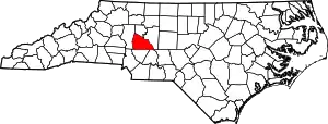 State map highlighting Rowan County