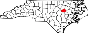 State map highlighting Wilson County