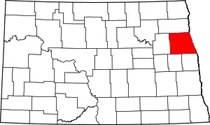 Grand Forks County map