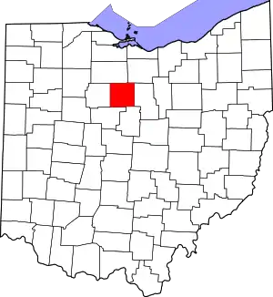 State map highlighting Crawford County