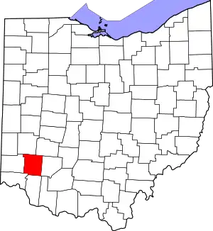 State map highlighting Warren County