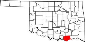 State map highlighting Bryan County