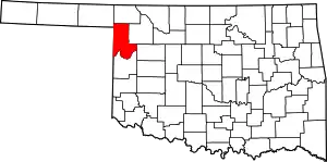 State map highlighting Ellis County