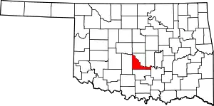 State map highlighting McClain County