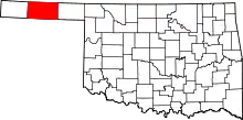 State map highlighting Texas County