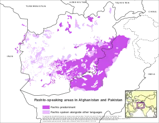 A map of Pashto-speaking areas