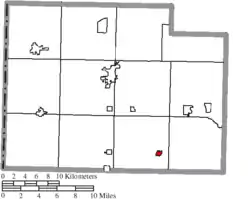 Location of Grover Hill in Paulding County