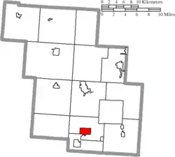 Location of Shawnee in Perry County