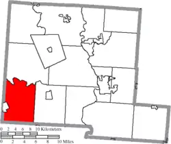 Location of Perry Township in Pickaway County