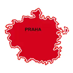 Prague metropolitan area (in red)