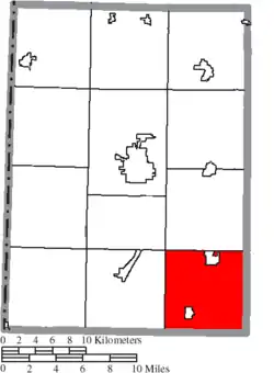 Location of Gratis Township in Preble County