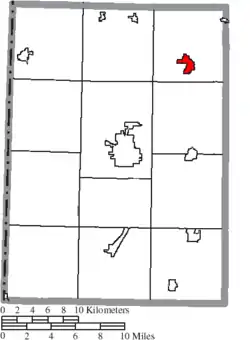 Location of Lewisburg in Preble County