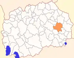 Location of Municipality of Radoviš