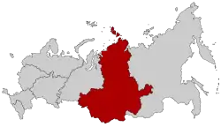 Location of the Siberian Federal District