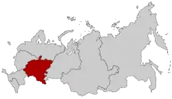 Location of Volga Federal District within Russia