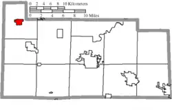 Location of Woodville in Sandusky County