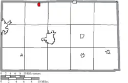 Location of Bettsville in Seneca County