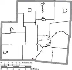 Location of Lockington in Shelby County