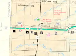 KDOT map of Sherman County (legend)