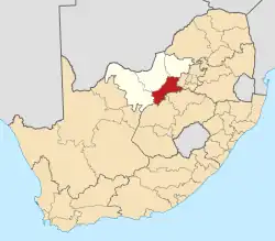 Location in South Africa