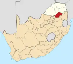 Location in South Africa