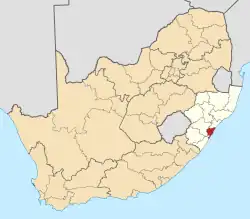 Location in KwaZulu-Natal