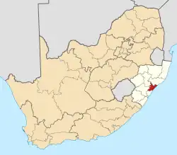 ILembe District within South Africa