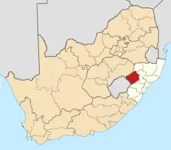 UThukela District within South Africa