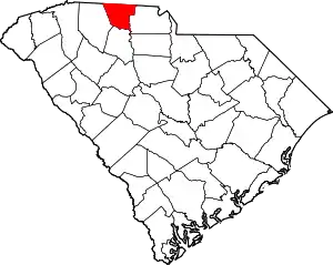 State map highlighting Cherokee County