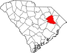 State map highlighting Florence County