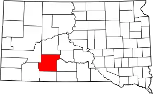 State map highlighting Jackson County