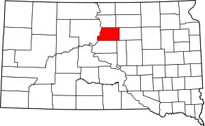 State map highlighting Potter County